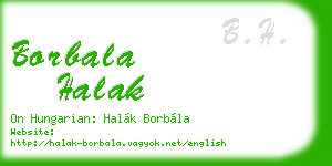 borbala halak business card